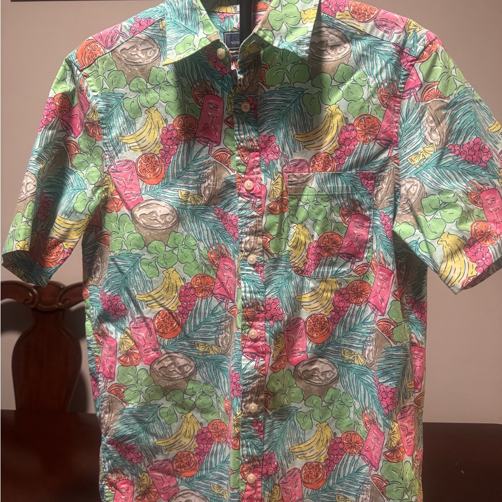 Vineyard Vines Tropical Print Short-Sleeve Shirt - Multicolor